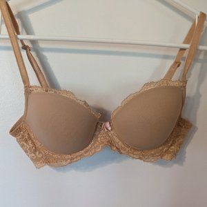 Victoria's Secret Angel's Nude Lacy Bra Size 34A